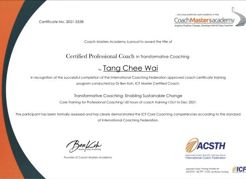 Certified Transformational Coach